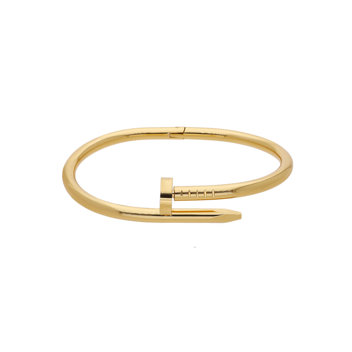 Gold Tone Minimal Open Cuff Bracelet