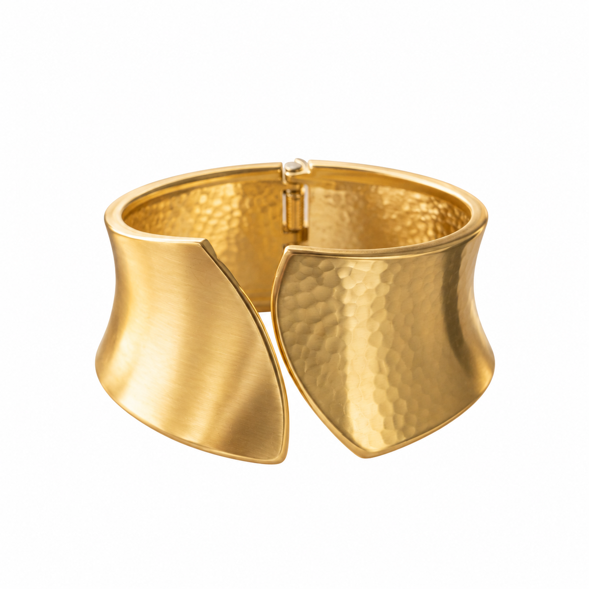 Gold Plated Wide Cuff Bangle