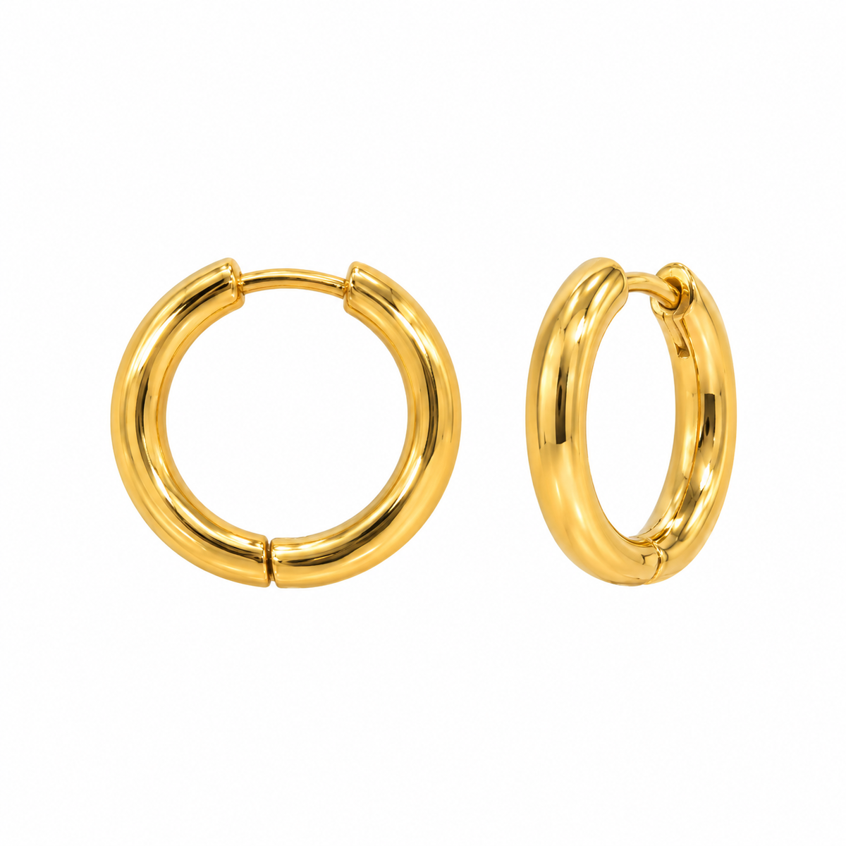 Gold Plated Classic Hoop Earrings
