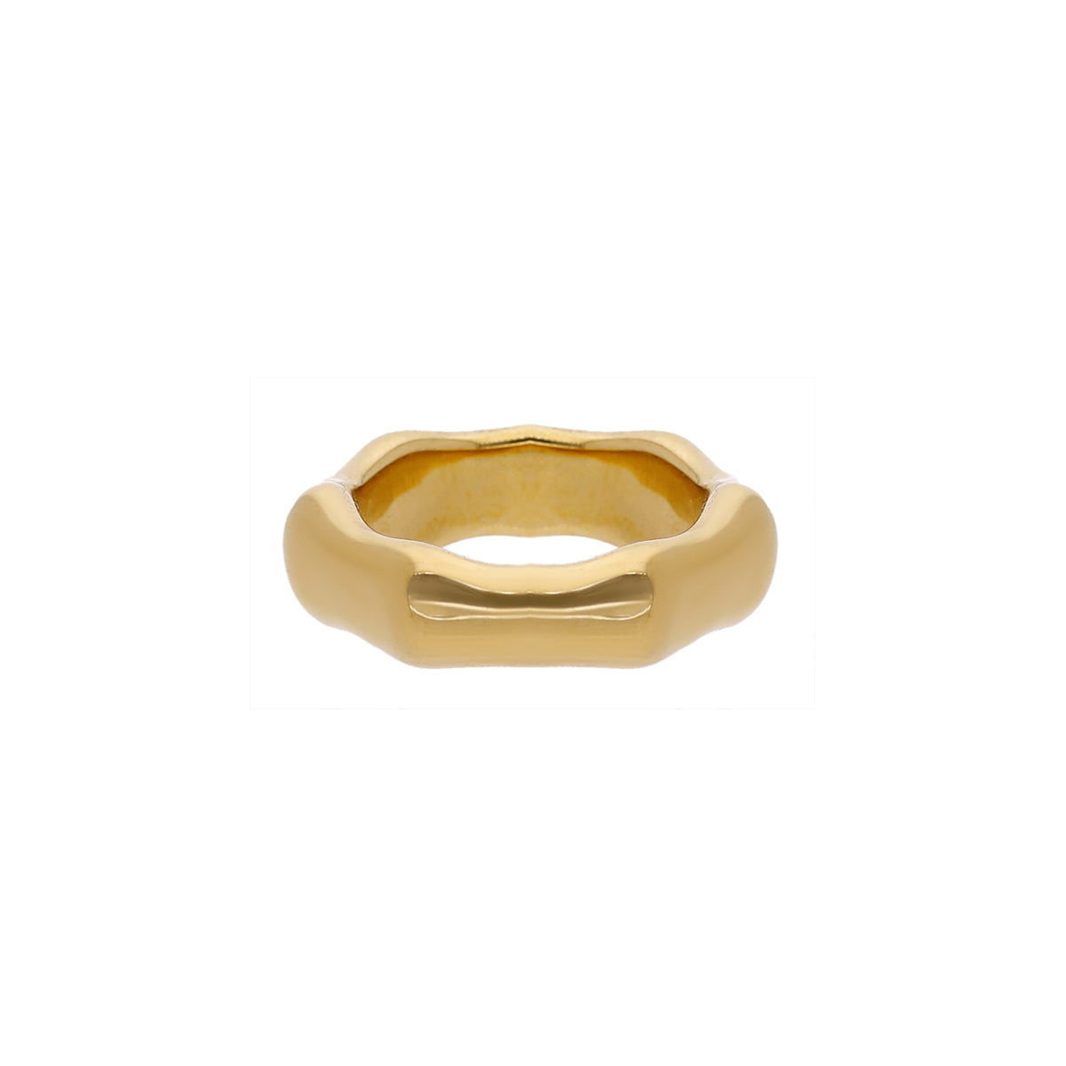 Gold Tone Organic Shape Ring