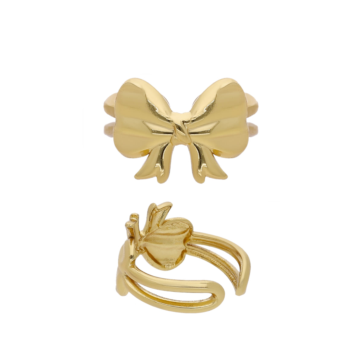 Gold Tone Butterfly Ring