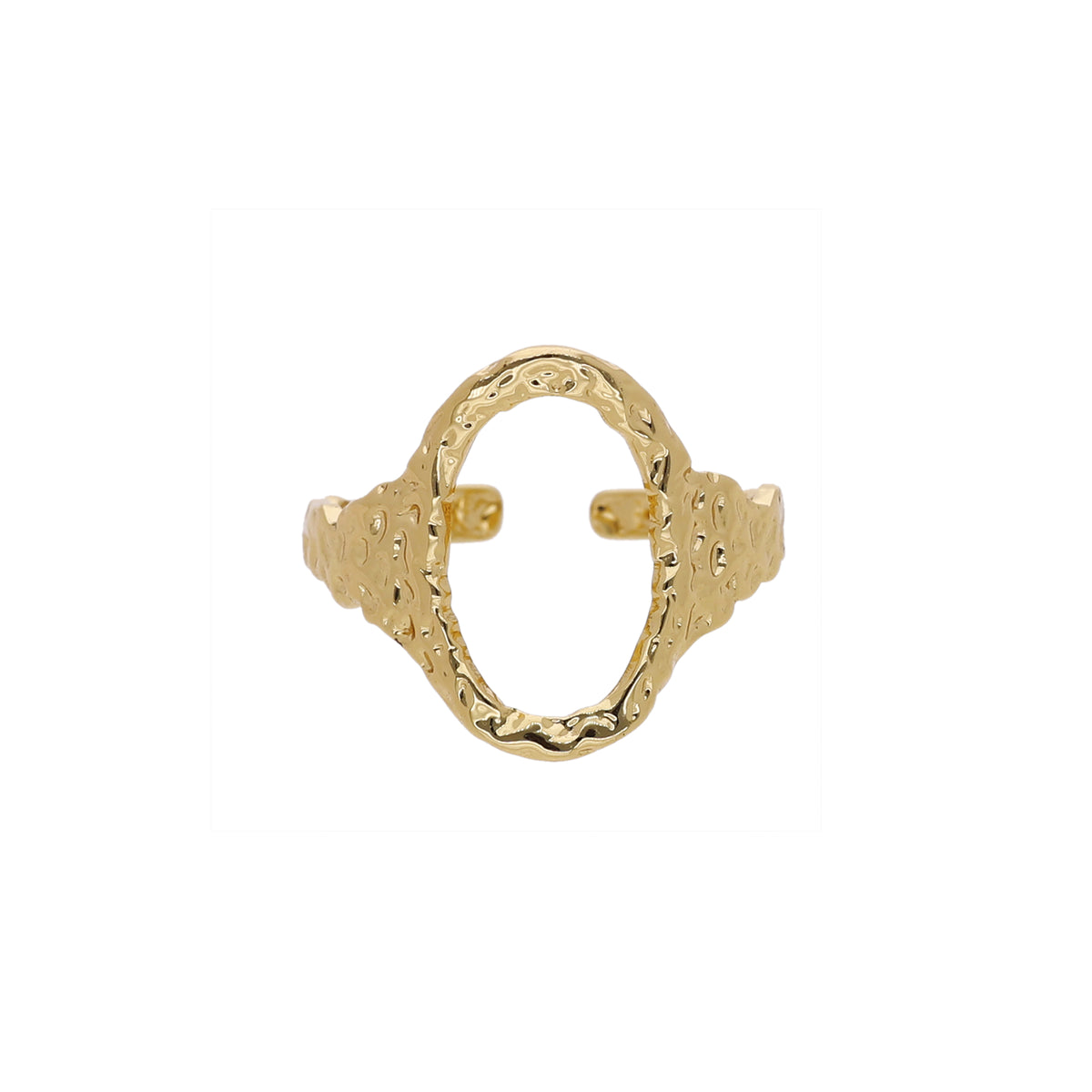 Gold Tone Ornate Floral Ring