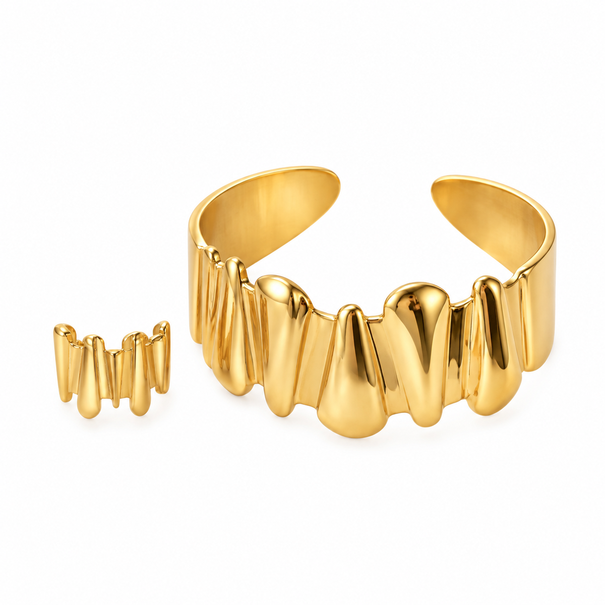 Gold Plated Statement Cuff Bracelet